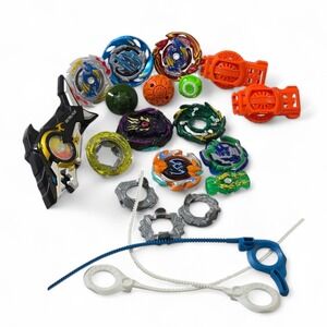 Beyblade Lot 6 Beyblades 2 Launchers 8 Spinners 2 Orbs and More Battle‎ Tops